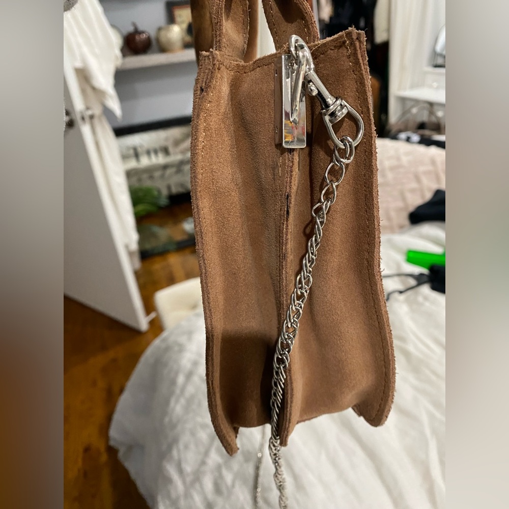 Faux suede tan brown purse urban outfitters - Picture 4 of 5